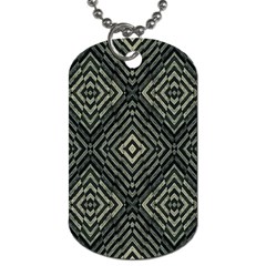 Geometric Futuristic Grunge Print Dog Tag (two-sided)  by dflcprints