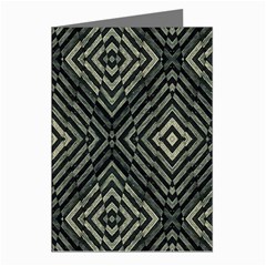 Geometric Futuristic Grunge Print Greeting Card (8 Pack)