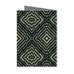 Geometric Futuristic Grunge Print Mini Greeting Card (8 Pack) by dflcprints