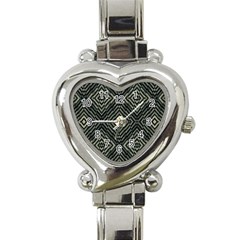 Geometric Futuristic Grunge Print Heart Italian Charm Watch 