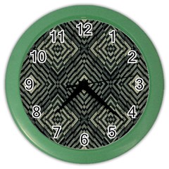 Geometric Futuristic Grunge Print Wall Clock (color) by dflcprints