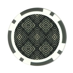 Geometric Futuristic Grunge Print Poker Chip by dflcprints