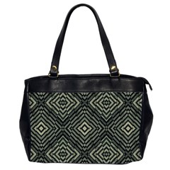 Geometric Futuristic Grunge Print Oversize Office Handbag (two Sides) by dflcprints