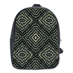 Geometric Futuristic Grunge Print School Bag (xl)