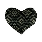 Geometric Futuristic Grunge Print 16  Premium Heart Shape Cushion  Front