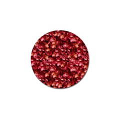 Warm Floral Collage Print Golf Ball Marker