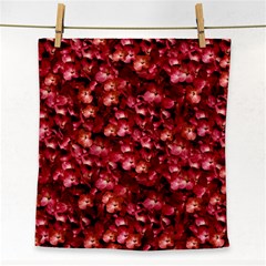 Warm Floral Collage Print Face Towel