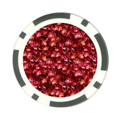 Warm Floral Collage Print Poker Chip (10 Pack)