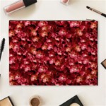 Warm Floral Collage Print Cosmetic Bag (XL) Back