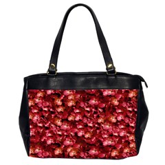 Warm Floral Collage Print Oversize Office Handbag (two Sides)