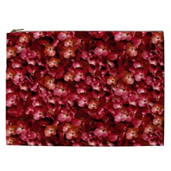 Warm Floral Collage Print Cosmetic Bag (xxl) by dflcprints