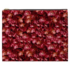 Warm Floral Collage Print Cosmetic Bag (xxxl) by dflcprints