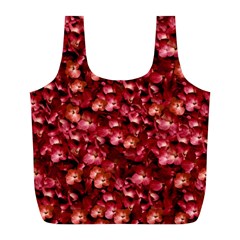 Warm Floral Collage Print Reusable Bag (l) by dflcprints