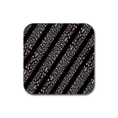 Organic Texture Stripe Pattern Drink Coaster (square) by dflcprints