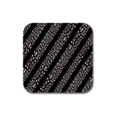 Organic Texture Stripe Pattern Drink Coasters 4 Pack (square) by dflcprints