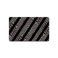 Organic Texture Stripe Pattern Magnet (name Card) by dflcprints