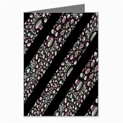 Organic Texture Stripe Pattern Greeting Card by dflcprints