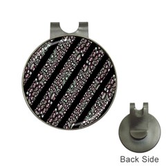 Organic Texture Stripe Pattern Hat Clip With Golf Ball Marker