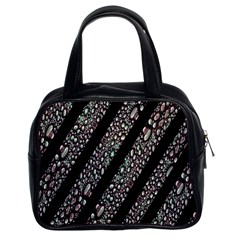 Organic Texture Stripe Pattern Classic Handbag (two Sides)