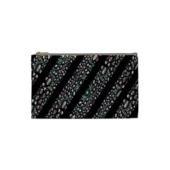 Organic Texture Stripe Pattern Cosmetic Bag (small) by dflcprints