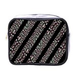 Organic Texture Stripe Pattern Mini Travel Toiletry Bag (One Side) Front