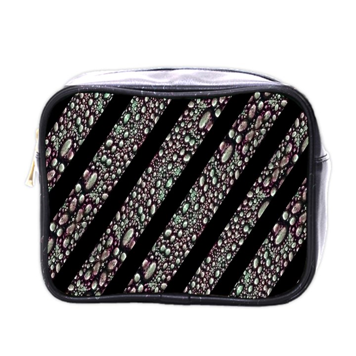 Organic Texture Stripe Pattern Mini Travel Toiletry Bag (One Side)