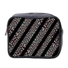 Organic Texture Stripe Pattern Mini Travel Toiletry Bag (two Sides)