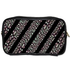 Organic Texture Stripe Pattern Travel Toiletry Bag (one Side)