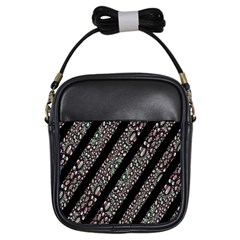 Organic Texture Stripe Pattern Girl s Sling Bag