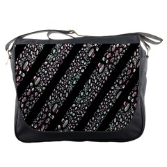 Organic Texture Stripe Pattern Messenger Bag