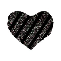 Organic Texture Stripe Pattern 16  Premium Heart Shape Cushion 