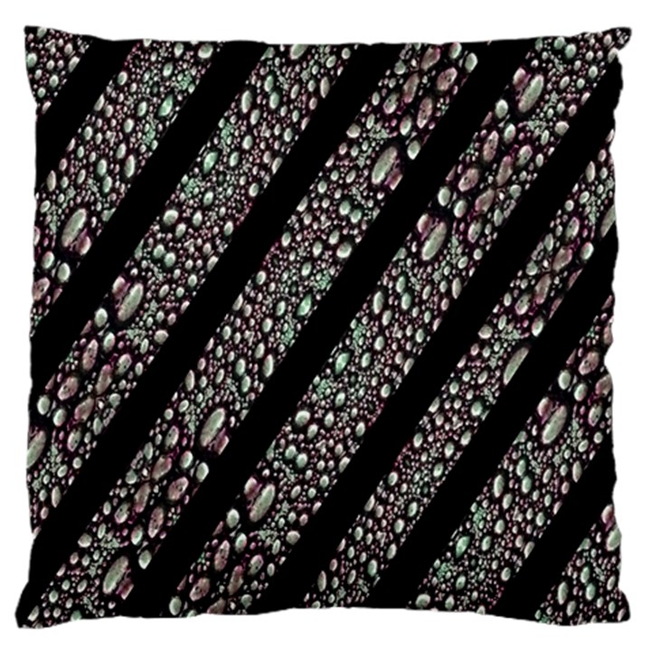 Organic Texture Stripe Pattern Large Flano Cushion Case (Two Sides)