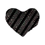 Organic Texture Stripe Pattern 16  Premium Flano Heart Shape Cushion  Front