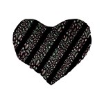 Organic Texture Stripe Pattern 16  Premium Flano Heart Shape Cushion  Back