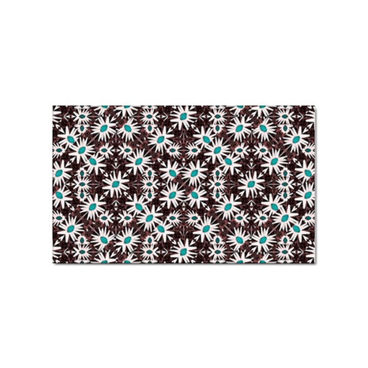 Modern Floral Geometric Pattern Sticker 10 Pack (Rectangle)