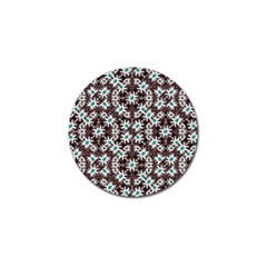 Modern Floral Geometric Pattern Golf Ball Marker 4 Pack