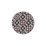 Modern Floral Geometric Pattern Golf Ball Marker 4 Pack Front