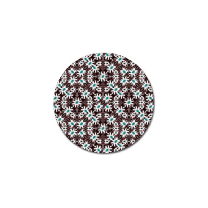 Modern Floral Geometric Pattern Golf Ball Marker 4 Pack