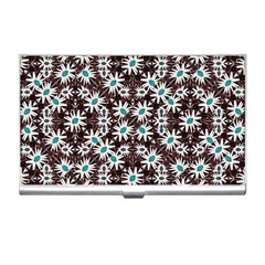 Modern Floral Geometric Pattern Business Card Holder