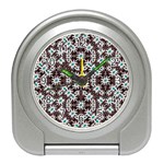 Modern Floral Geometric Pattern Desk Alarm Clock Front