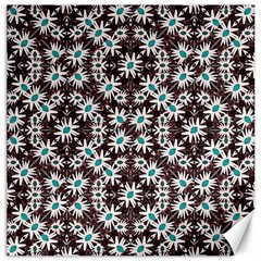 Modern Floral Geometric Pattern Canvas 16  X 16  (unframed) by dflcprints