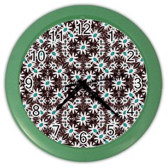 Modern Floral Geometric Pattern Wall Clock (Color)