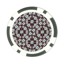 Modern Floral Geometric Pattern Poker Chip (10 Pack)