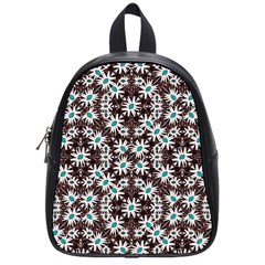 Modern Floral Geometric Pattern School Bag (Small)