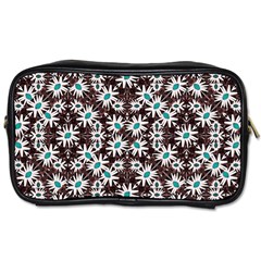 Modern Floral Geometric Pattern Travel Toiletry Bag (Two Sides)