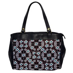 Modern Floral Geometric Pattern Oversize Office Handbag (One Side)