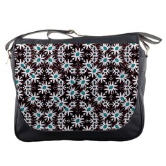 Modern Floral Geometric Pattern Messenger Bag