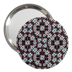 Modern Floral Geometric Pattern 3  Handbag Mirror