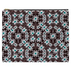 Modern Floral Geometric Pattern Cosmetic Bag (XXXL)