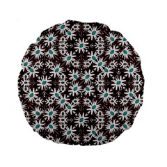 Modern Floral Geometric Pattern 15  Premium Round Cushion  by dflcprints